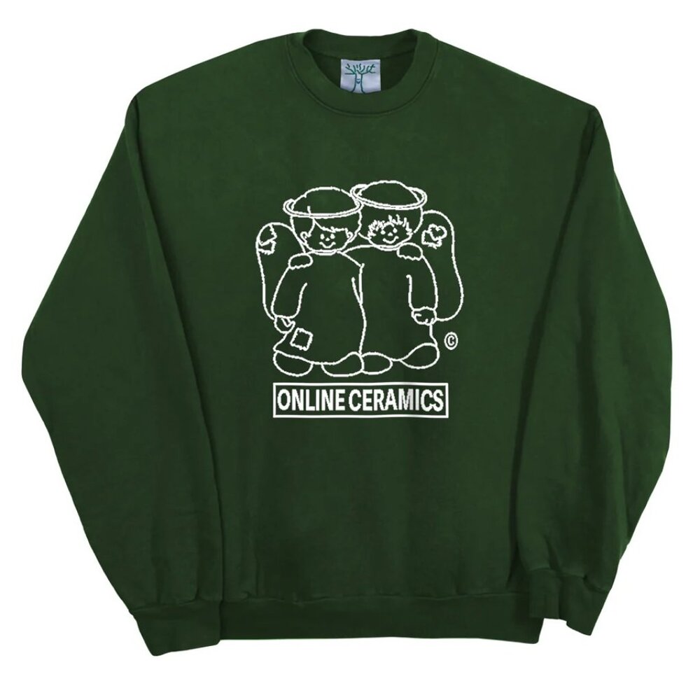Online Ceramics Men's Green Angel Sweatshirt